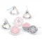 Big Dot of Happiness Pink Winter Wonderland - Snowflake Party or Baby Shower Round Candy Sticker Favors - Labels Fits Chocolate Candy (1 Sheet of 108)